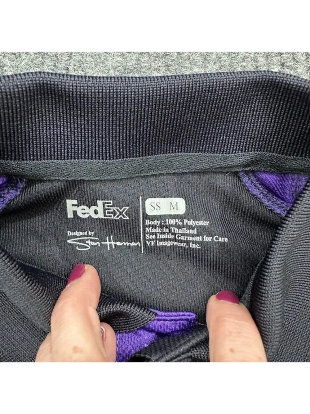 FedEx Ground Official By Stan Herman Short Sleeve Uniform Polo Shirt Mens Medium